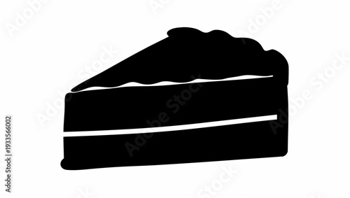 Delicious slice of chocolate cake with creamy filling