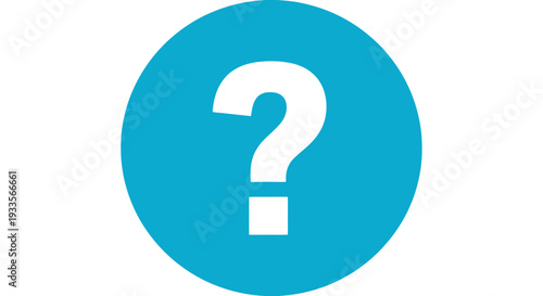White question mark inside blue circle icon