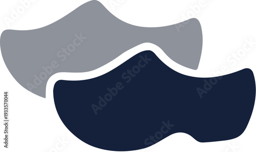 Simple Flat Illustration Clog Footwear for Dutch Traditional Foot Protection