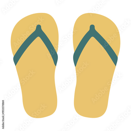 Yellow Flip Flops Illustration