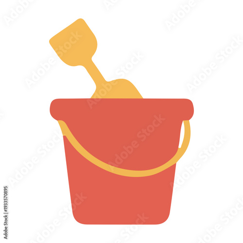 Sand Bucket and Shovel Icon