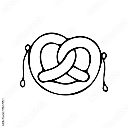 Hand Drawn Pretzel Icon