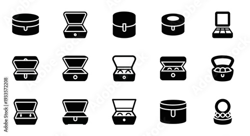 Collection of Various Drum Icons in Different Styles and Views