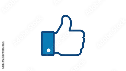 Stylized thumbs-up icon symbolizing approval and engagement.