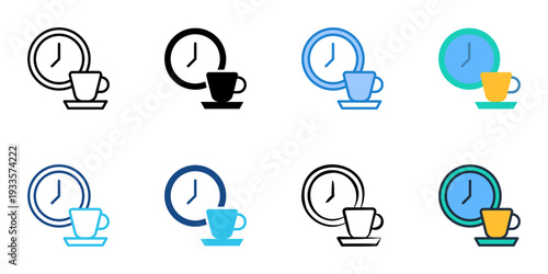 Breakout session icons set multiple style collection. Editable stroke 
