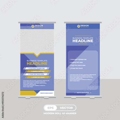 Modern roll up banner template for corporate events company decoration