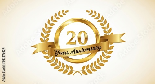 20 years anniversary golden logo