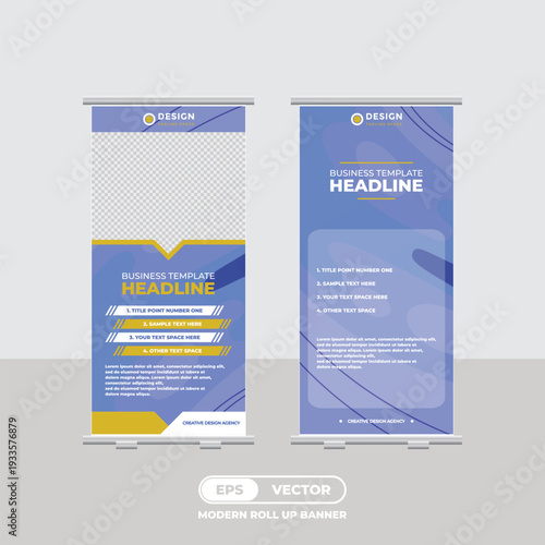 Modern roll up banner template for corporate events company decoration