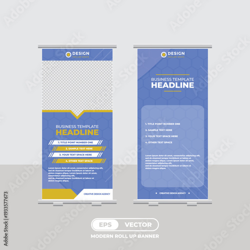 Modern roll up banner template for corporate events company decoration