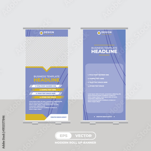 Modern roll up banner template for corporate events company decoration