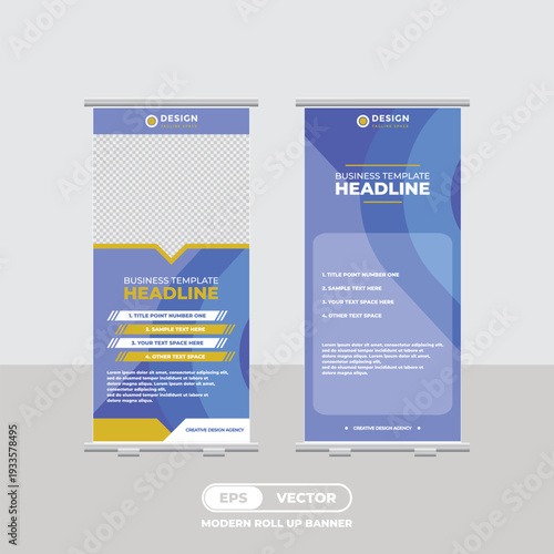 Modern roll up banner template for corporate events company decoration