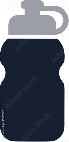 Minimalist Flat Illustration Sports Water Bottle Drink Container Icon