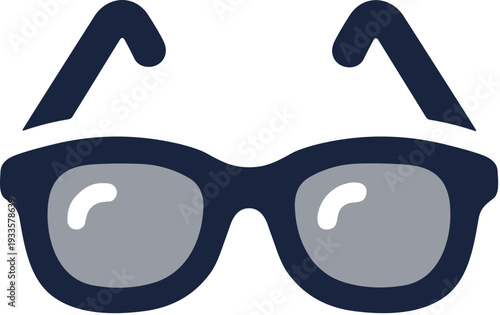 Modern Simple Eyeglasses Illustration Stylish Spectacles Protection Equipment Graphic Design