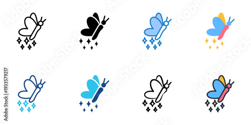 Transformation icons set multiple style collection. Editable stroke 
