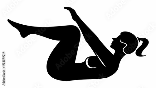 Woman performing yoga pose in dynamic stretch