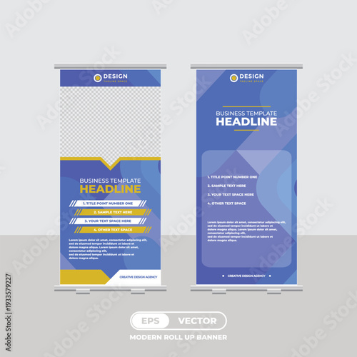 Modern roll up banner template for corporate events company decoration