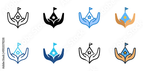 Fulfillment icons set multiple style collection. Editable stroke 
