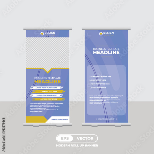 Modern roll up banner template for corporate events company decoration