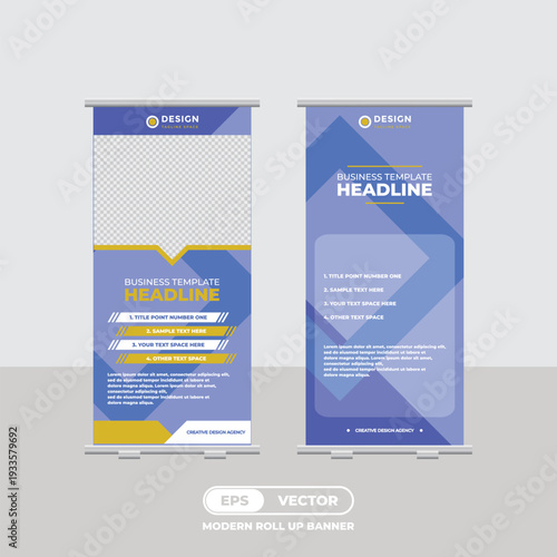 Modern roll up banner template for corporate events company decoration