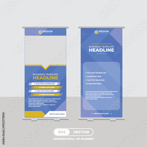 Modern roll up banner template for corporate events company decoration