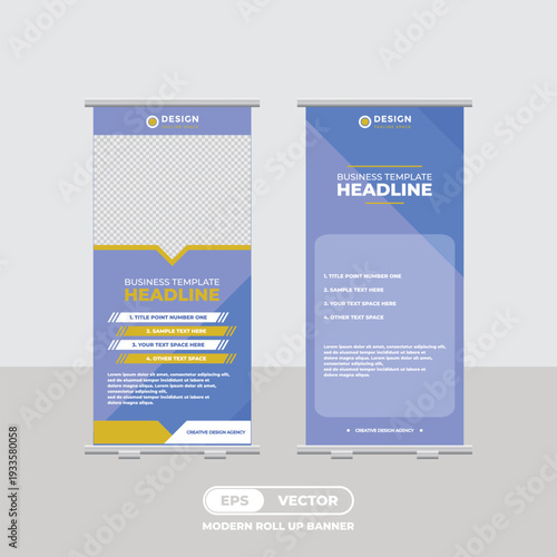 Modern roll up banner template for corporate events company decoration