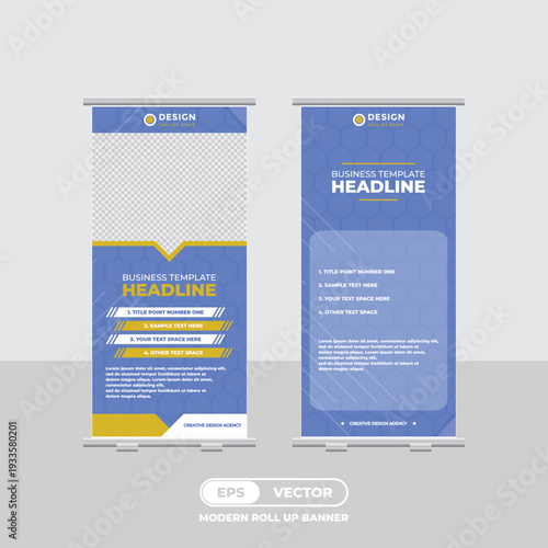 Modern roll up banner template for corporate events company decoration