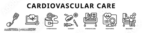 Cardiovascular Care web banner icon illustration