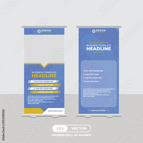 Modern roll up banner template for corporate events company decoration
