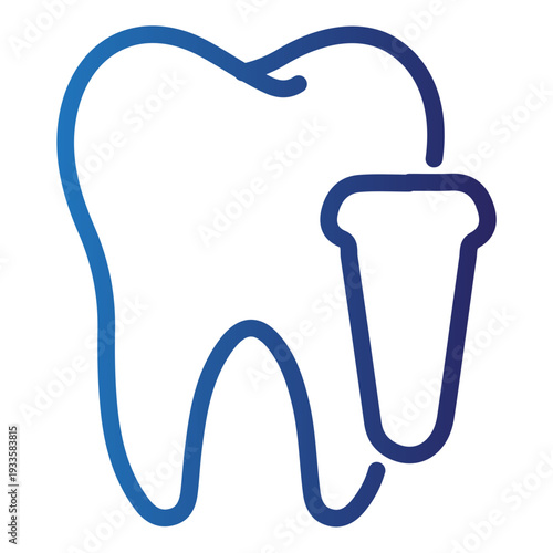 Illustrating essential tooth anatomi with a bionic dental implant, symbolizing advanced oral health and cutting-edge restorative dentistry through technological fusion
