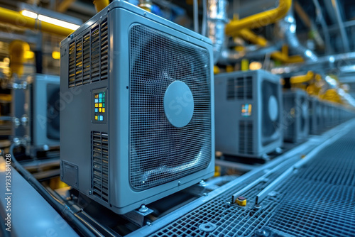Large air conditioner in factory.