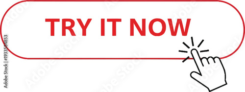 White button with red try it now text and cursor