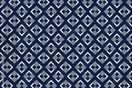 Seamless Modern Geometric Diamond Pattern Background for Textile and Wallpaper
