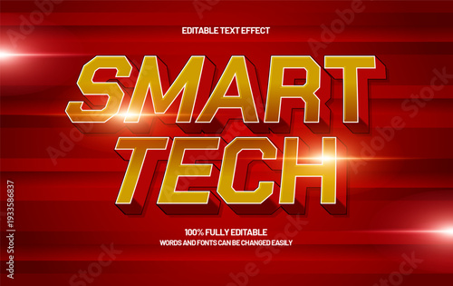 Smart Tech Editable Text Effect - Futuristic Digital Typography for Technology and Innovation Design