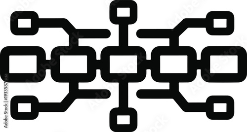 Abstract network diagram with interconnected nodes and lines, representing data flow or system connectivity