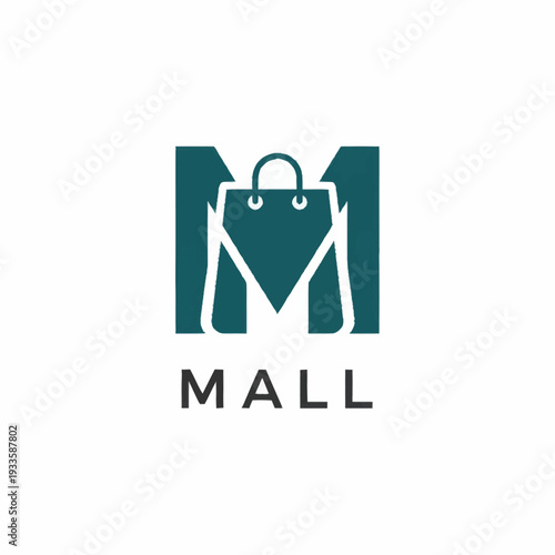 Shopping Mall Logo Design with Shopping Bags.