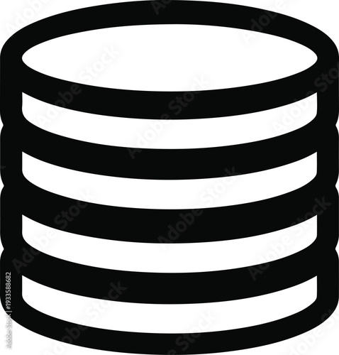 Stack of coins icon representing finance, wealth, and monetary transactions in digital or physical form
