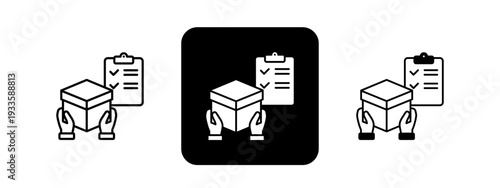 Relief Supply  Solid color and black line drawing vector illustration set