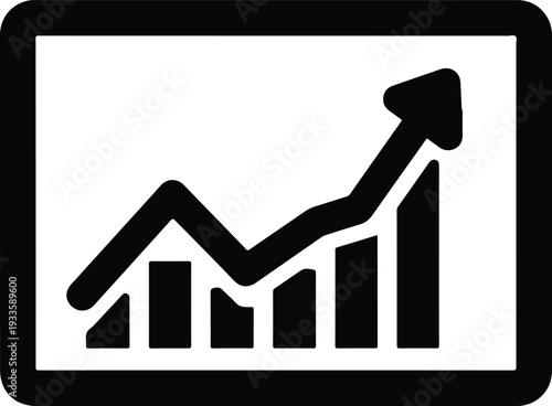 Icon showing a bar chart with a line graph trending upwards, symbolizing growth and positive financial performance