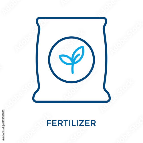 Fertilizer Icon Outline Color Style. Vector Illustration For Graphic Design