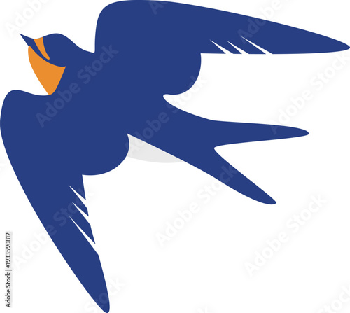 シンプルなツバメのイラスト