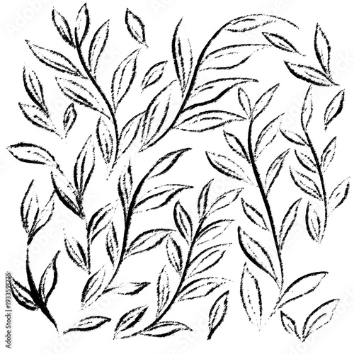 Seamless floral pattern with leaves and flowers vector illustration featuring vintage nature plant elements and spring branches for textile wallpaper decoration and ornament design