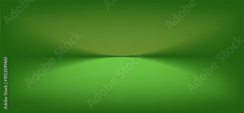 Abstract gradient podium background. Empty green 3D studio background. Clean scene for product presentation mockup template. eps 10