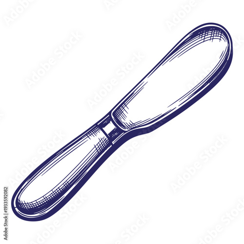 Handheld mirror with handle for personal grooming and makeup application daily use  simple illustration