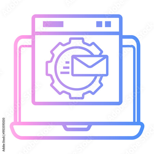 automation Line Gradient Icon
