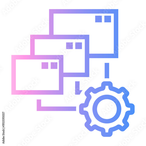 automation Line Gradient Icon