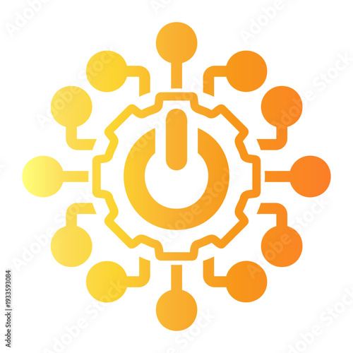 automation Line Gradient Icon