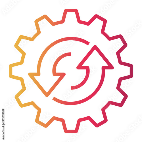 automation Line Gradient Icon