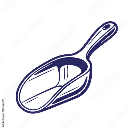 Scoop spoon with handle for serving and portioning food  kitchen utensil