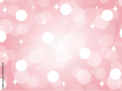 ピンク色の可愛い光の玉ボケの背景素材