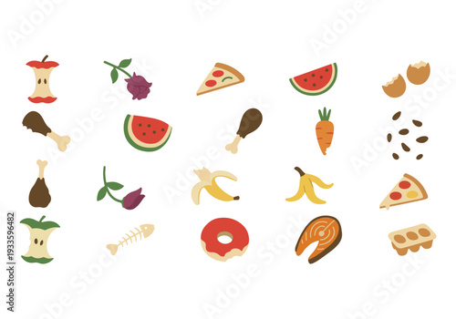 Food Taste Element Icon Set 